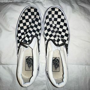 Checkered Vans Slip-Ons